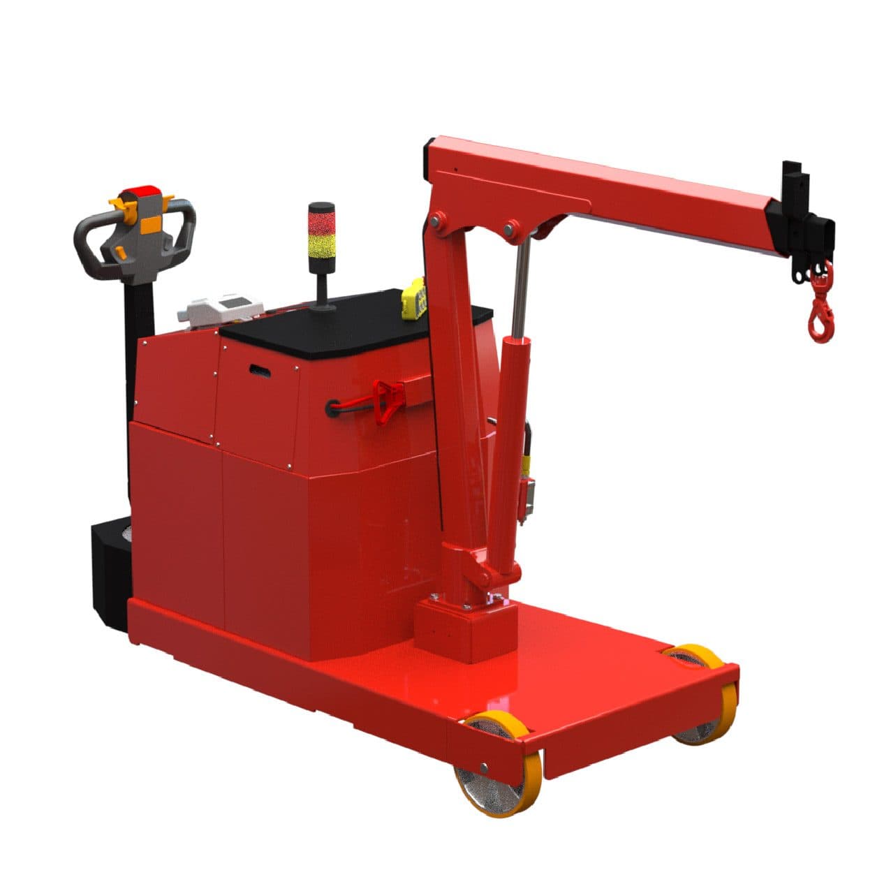 Grue porte-à-faux motorisée 1000 kg extension commande du bras par levier