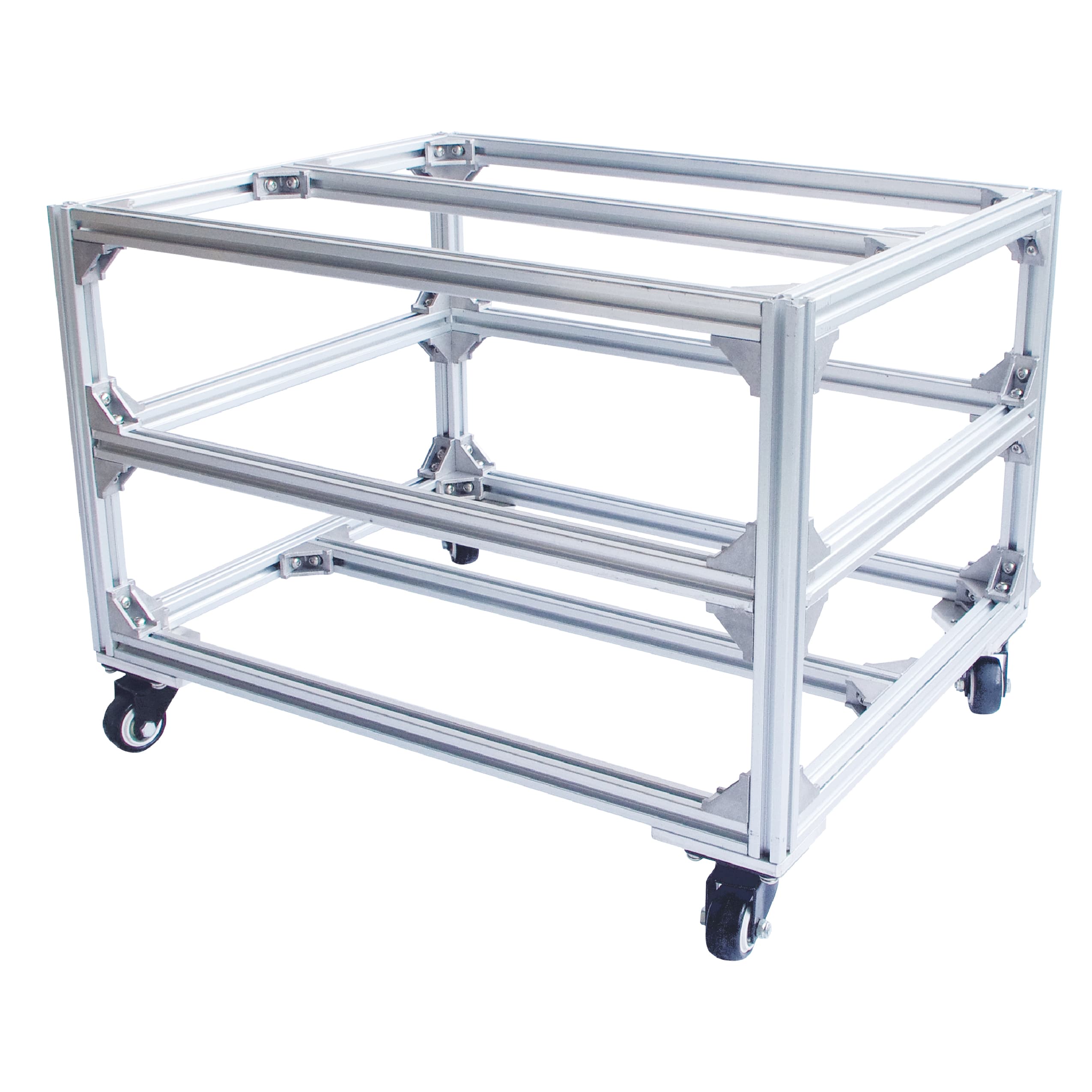 Châssis roulant 3 plateaux pour diables DMEG et DCE - dimensions 400x554x79 mm