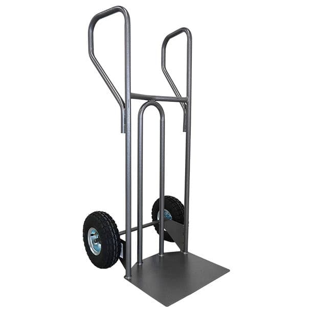 Diable acier tablier incurvé poignée fermée grande pelle 250 kg roues gonflables