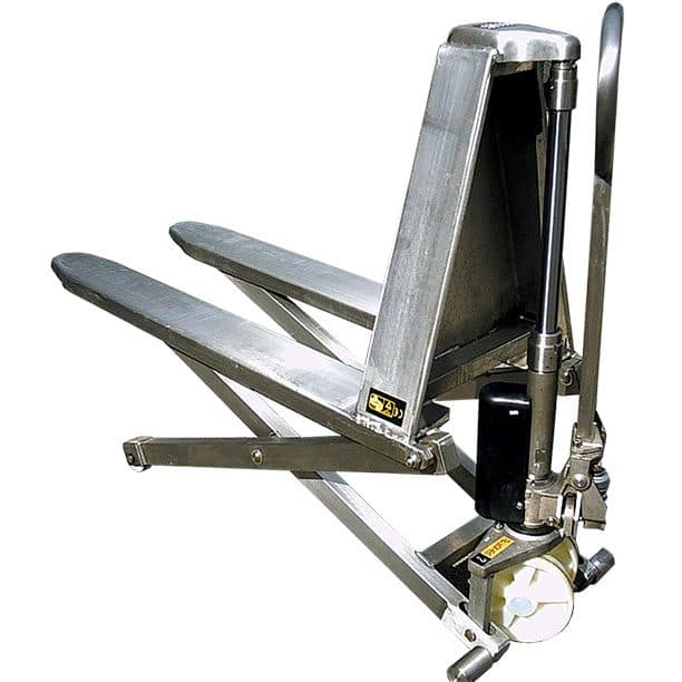 Transpalette manuel haute levée inox 316 1000 kg largeur 540 mm