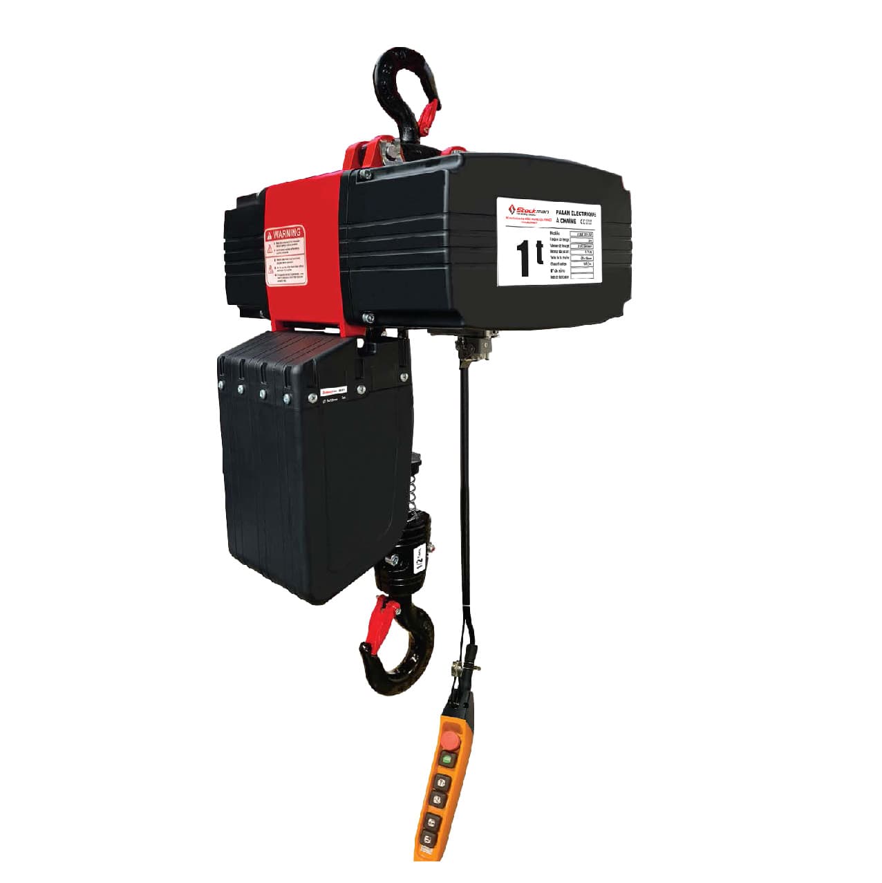 Palan électrique à chaîne 1 tonne équipé d'une chaîne de 3 mètres 220V
